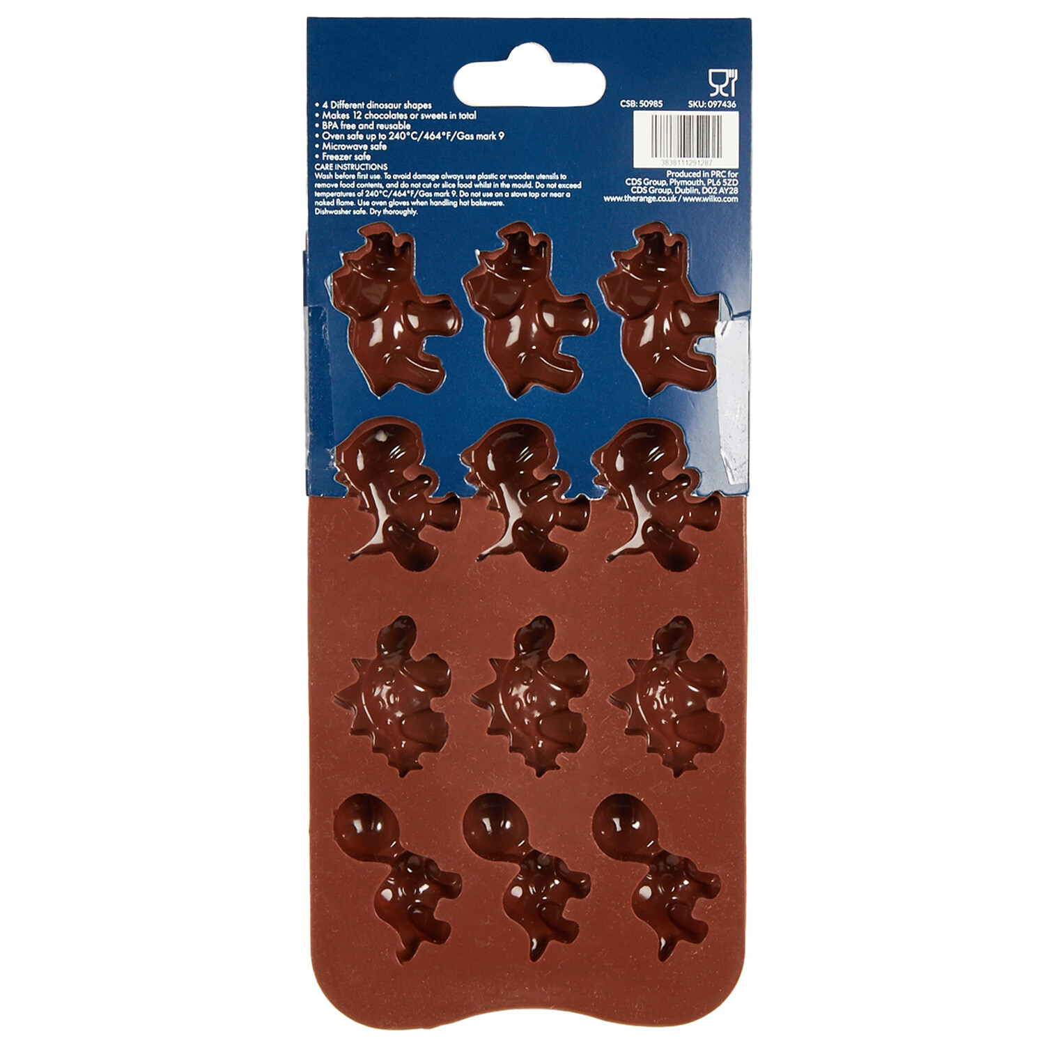 Silicone Dinosaur Chocalate and Sweet Mould - Brown Image 2