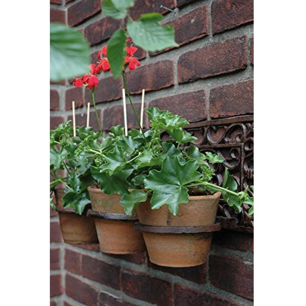 Fallen Fruits 3 Pot Cast Iron Wall Mounted Flowerpot Holder Image 3