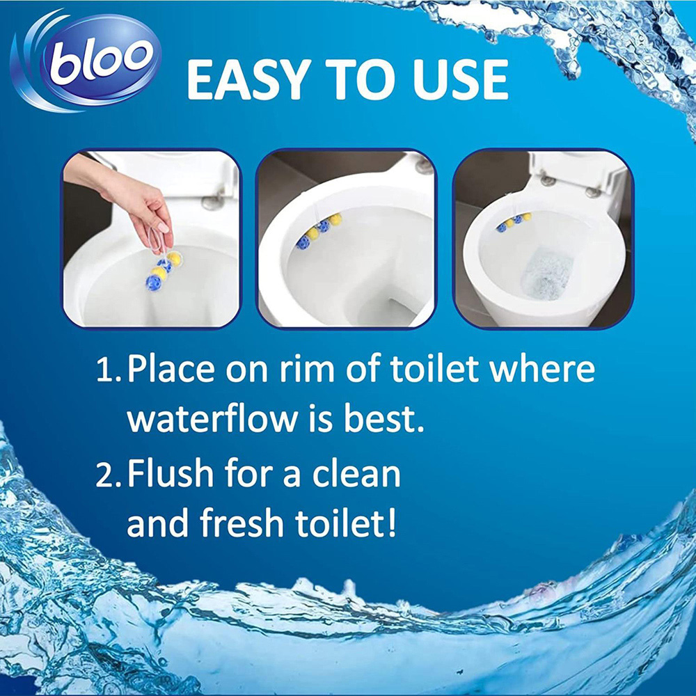 Bloo Power Active Fresh Flowers Anti Limescale Toilet Rim Block 50g 15 Pack Image 5