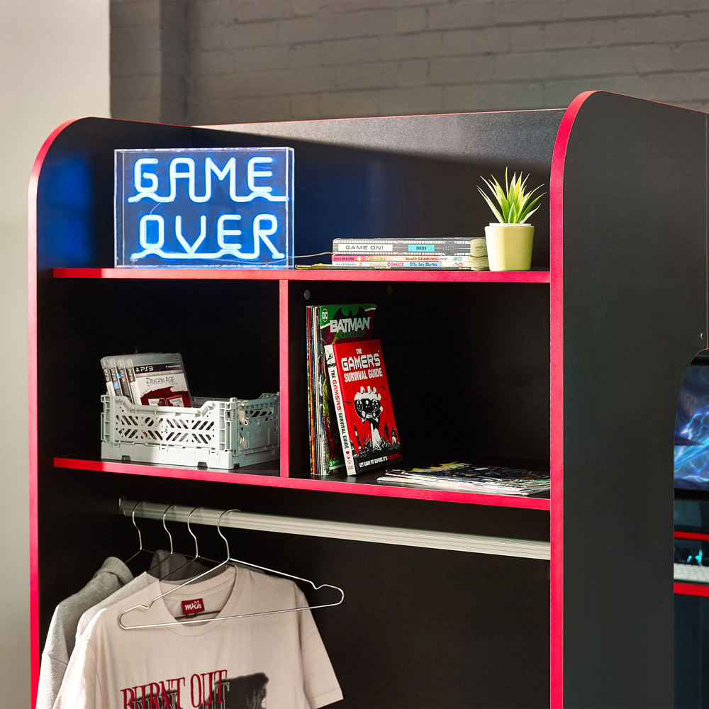 Julian Bowen Impact Black and Red Gaming Bunk Bed Image 8