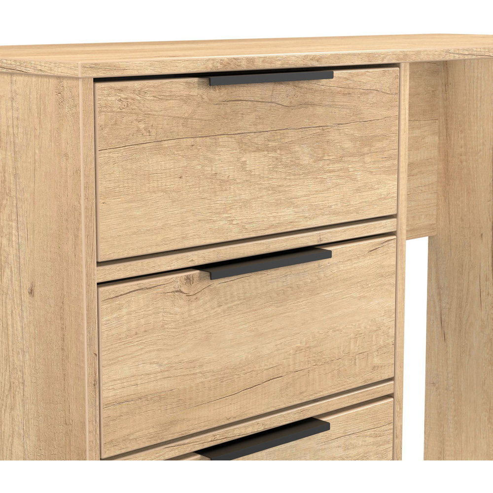 Crowndale Hong Kong 4 Drawer Nebraska Oak Vanity Dressing Table Ready Assembled Image 4