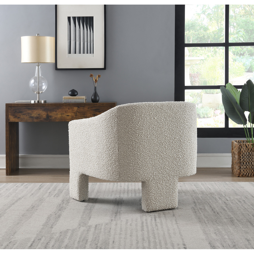 Bowery Cream Boucle Accent Chair Image 4