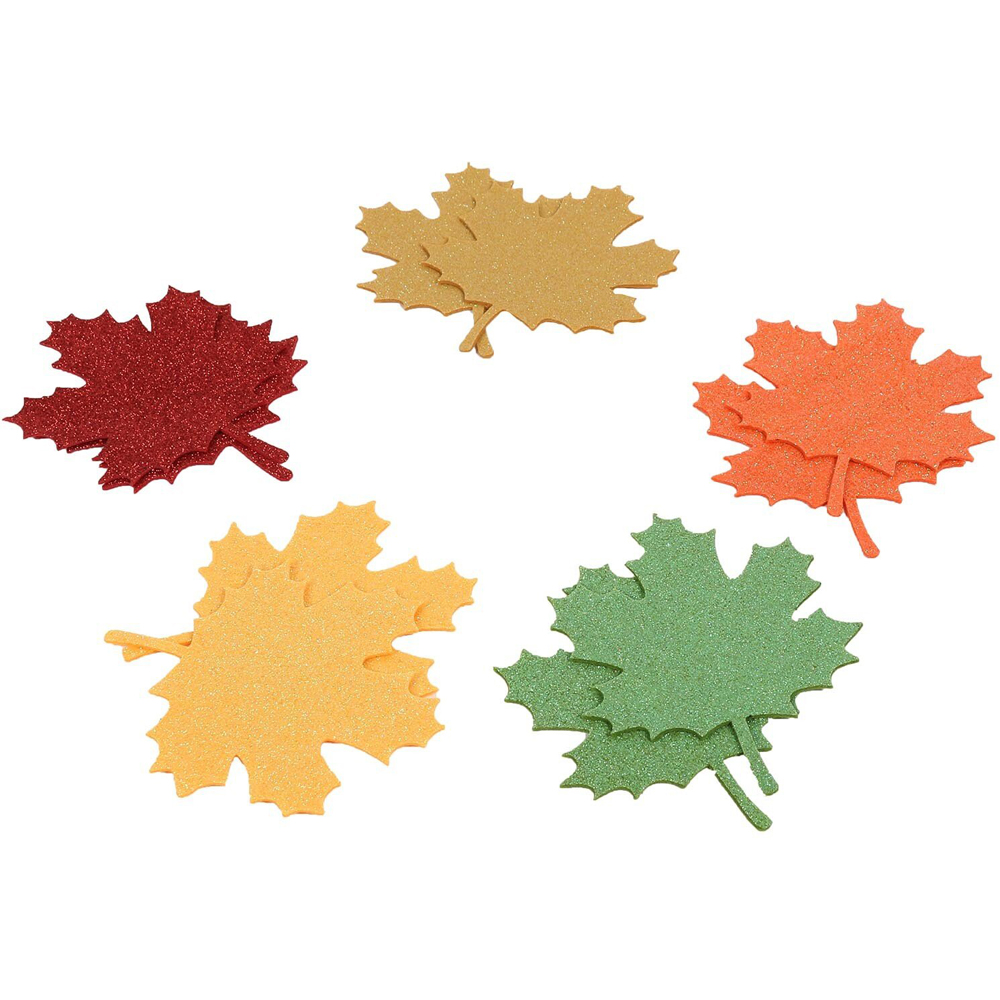 Single The Fall Collection Autumn Glitter Felt Shapes in Assorted styles Image 6