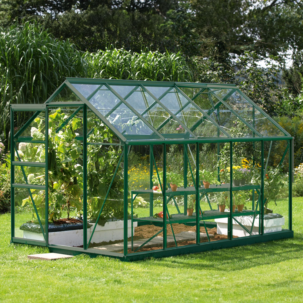 Vitavia Venus 6200 Green Aluminium Frame 6 x 10ft Horticultural Glass Greenhouse Image 2