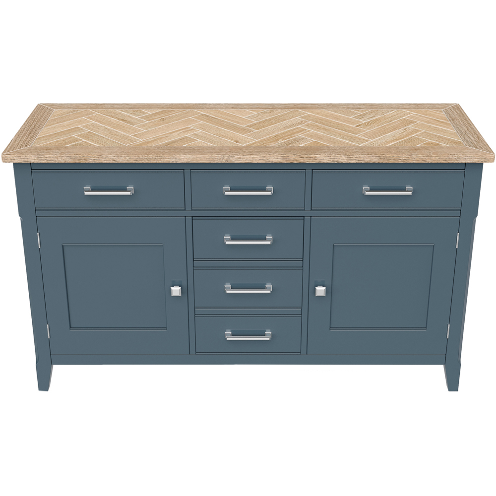 Baumhaus Signature 2 Door 6 Drawer Blue Large Sideboard Image 3