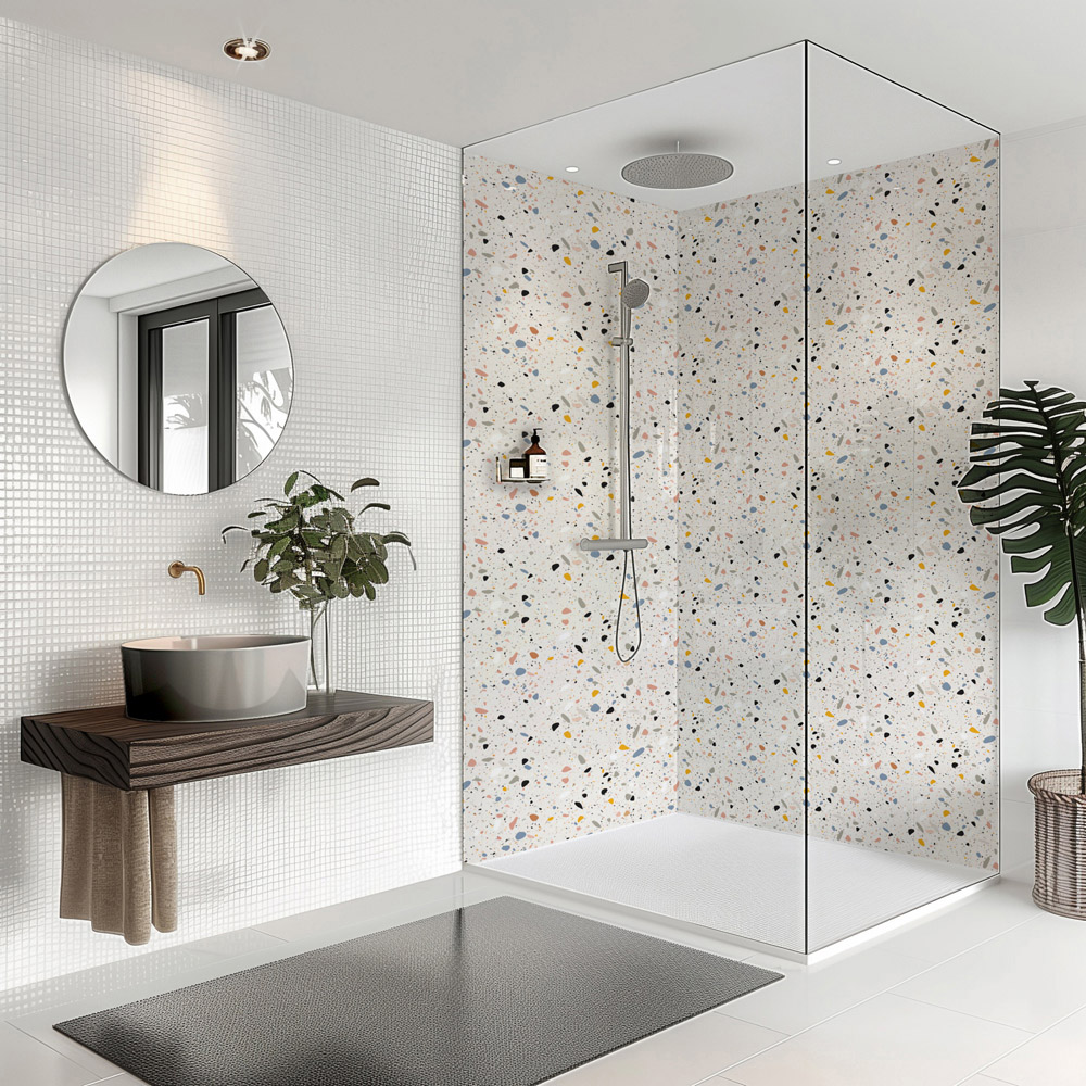 Splashbax Premium Artisan Terrazzo Pastel Di Bond Shower Panel 2400 x 800mm Image 7