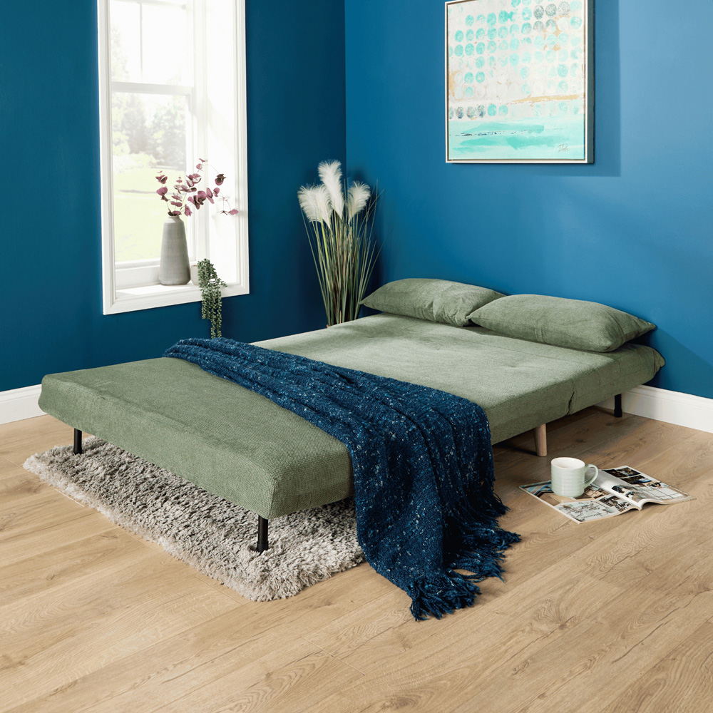 Home Source Lorena Double Green Sofa Bed Image 6