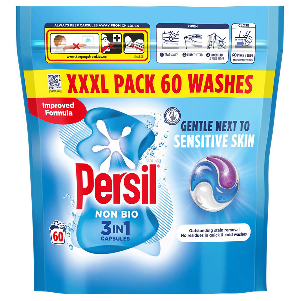 Persil Non Bio Capsules XXL 36 Washes 1.266kg 5 Pack Image 2