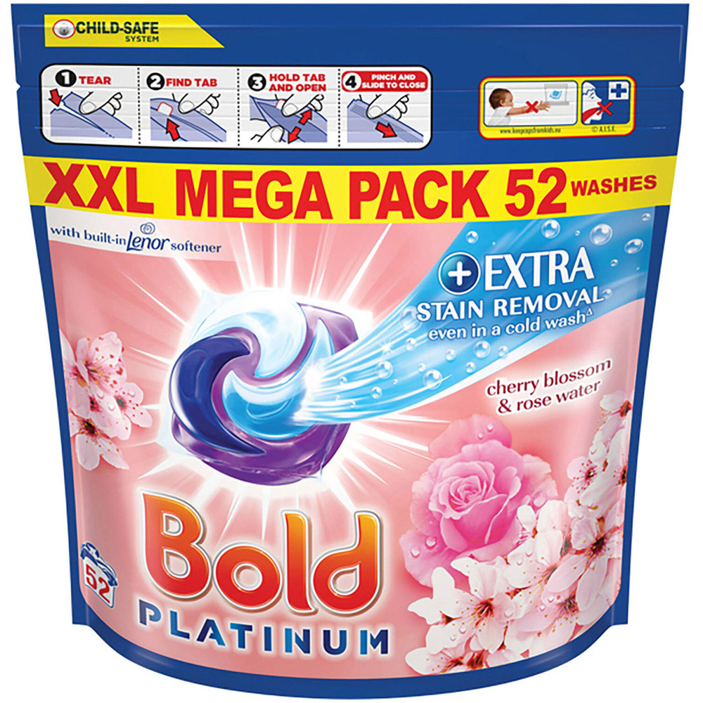Bold Platinum Cherry Blossom and Rose Water Laundry Pod 52 Washes Image