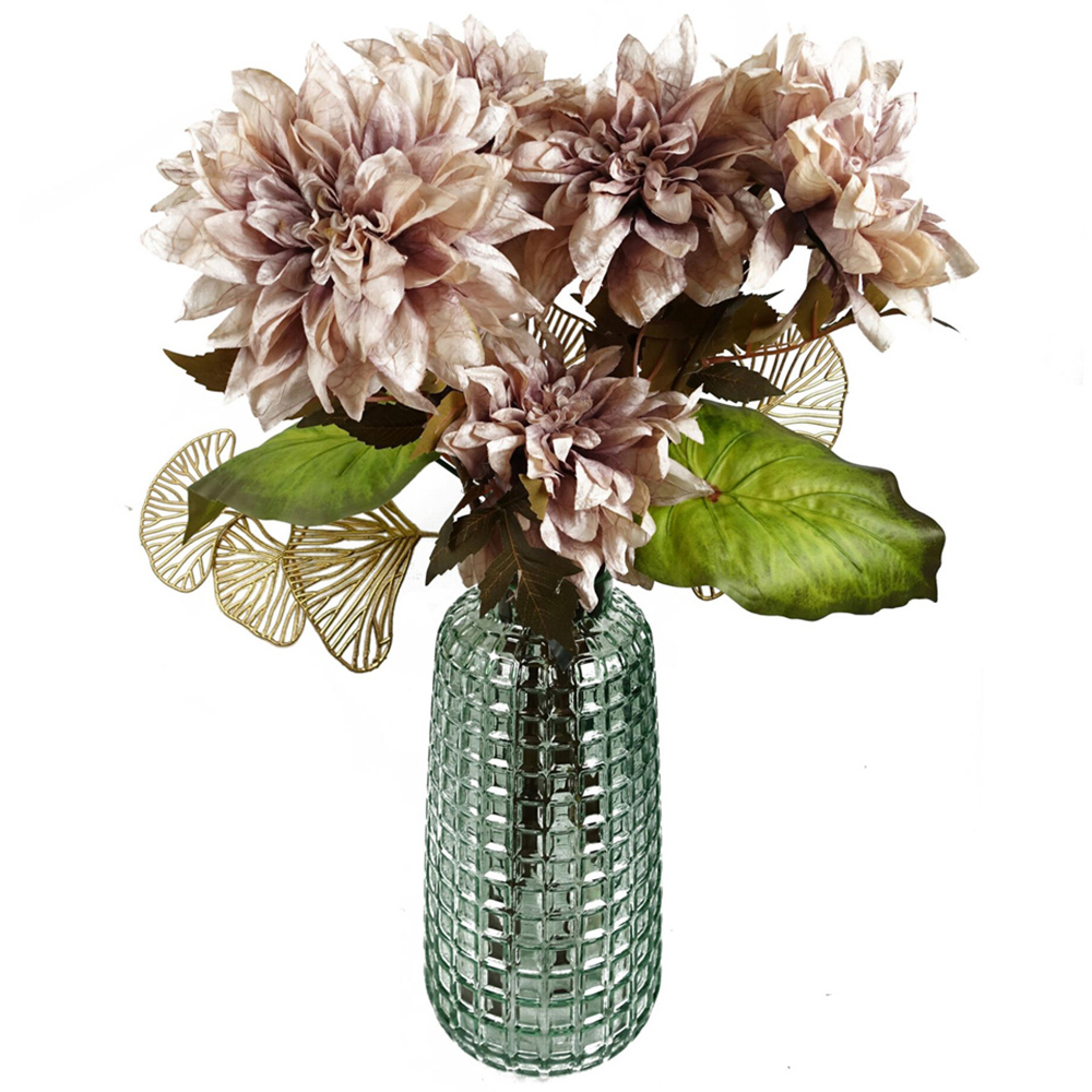 Leaf Dusty Pink Dahlia Single Stem Artificial Flower 6 Pack Image 2