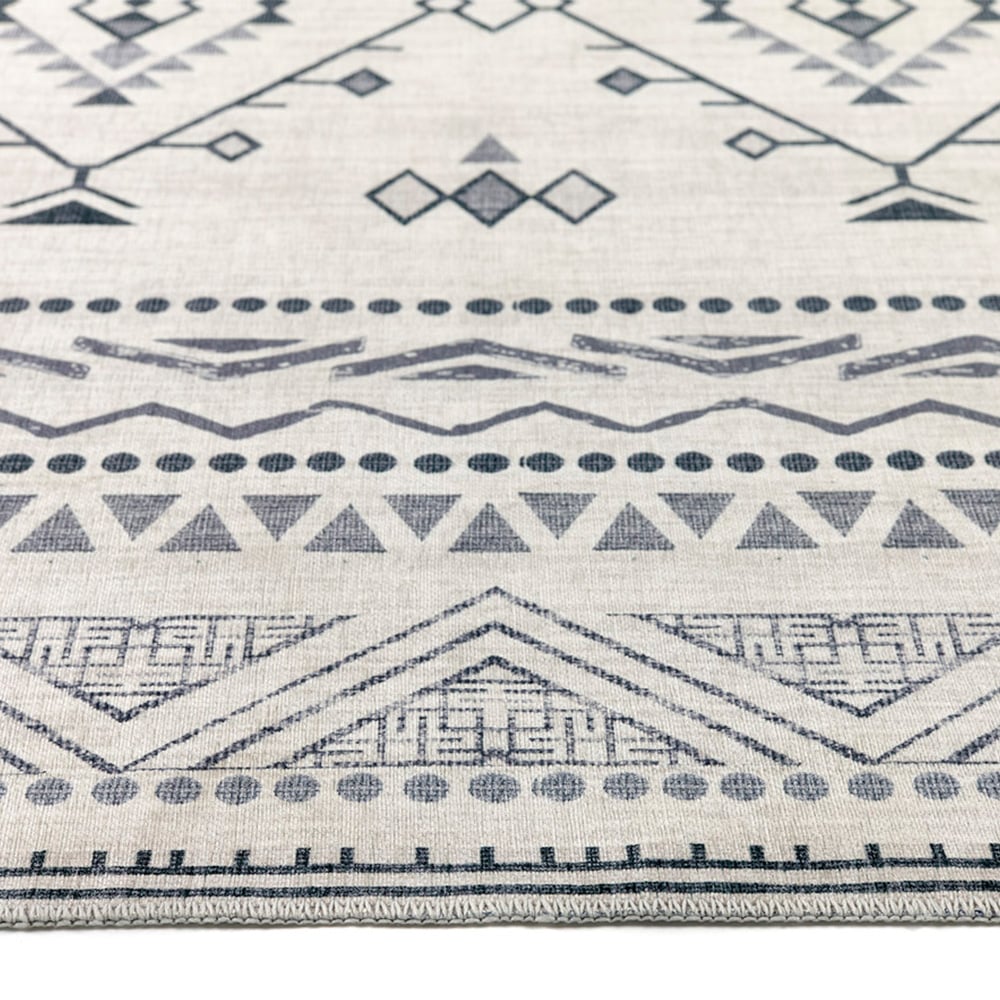 Origins My Washable Grey and Off White Nomad Rug 67 x 200cm Image 4