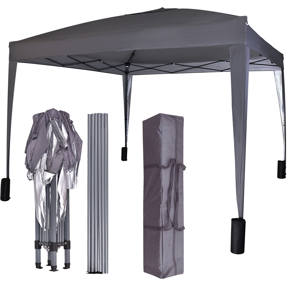 Grey Pop Up Outdoor Gazebo 3 x 3m Image 3