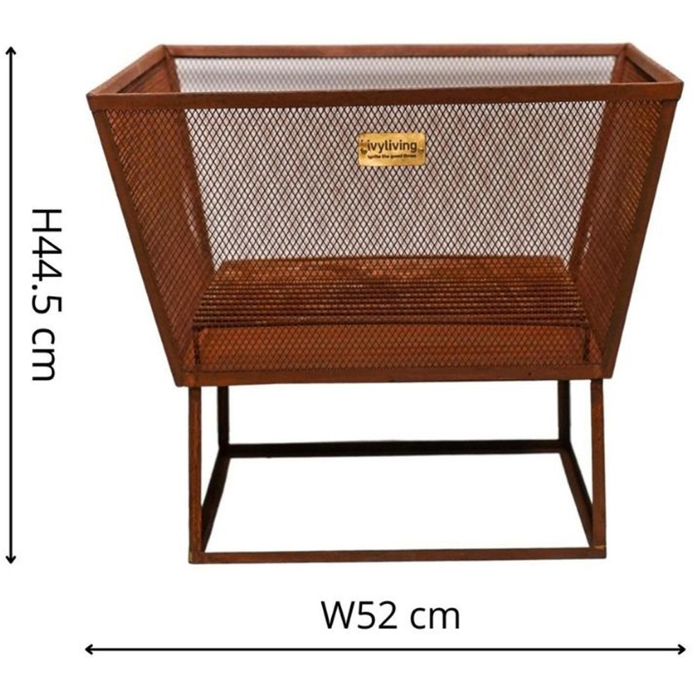 Ivyline Norfolk Rust Iron Outdoor Fire Pit 44.5 x 52cm Image 4