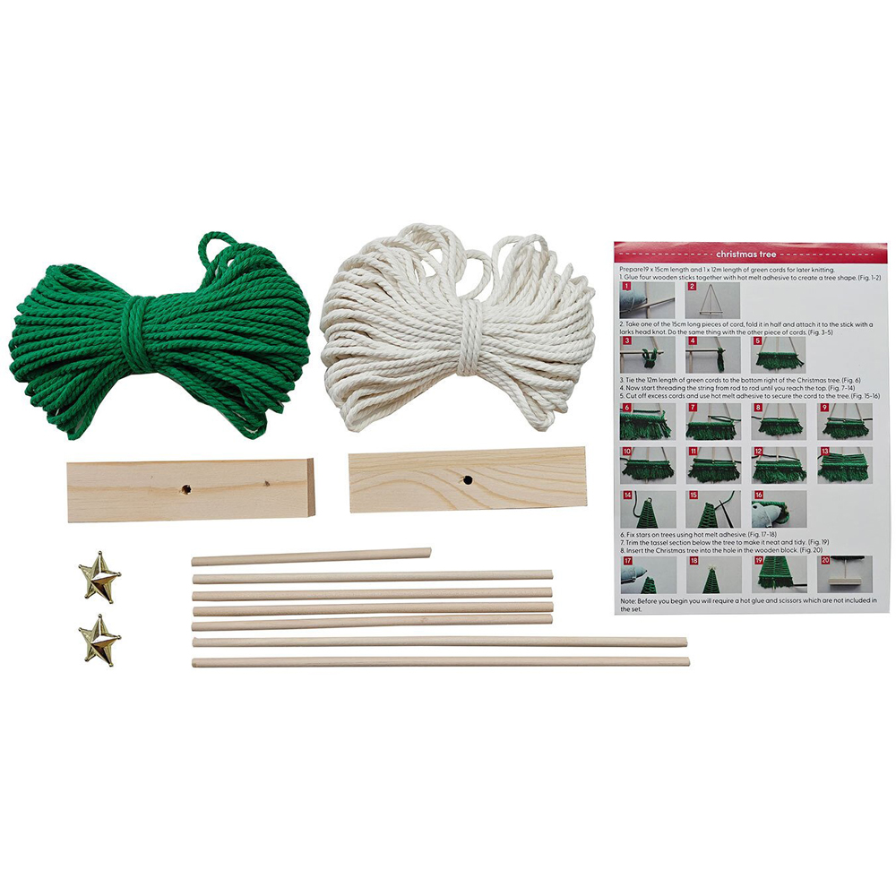 Make Your Own Macrame Christmas Tree - Multicolour Image 3
