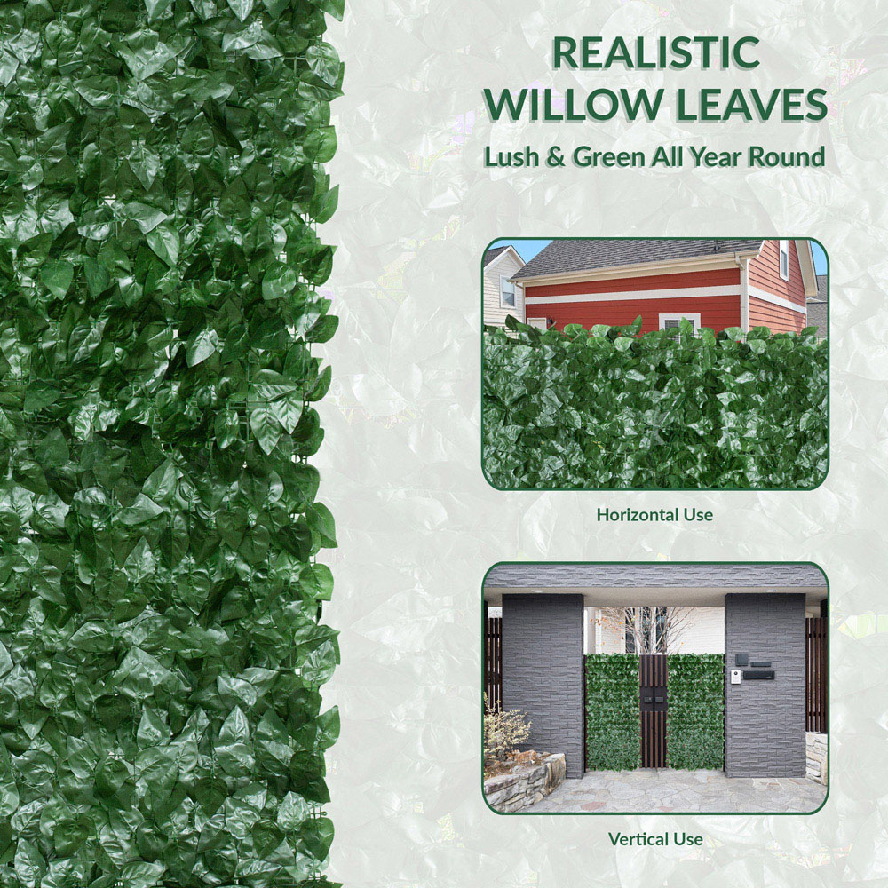 GardenKraft Artificial Dark IVY Leaf Fence 100 x 300cm Image 4