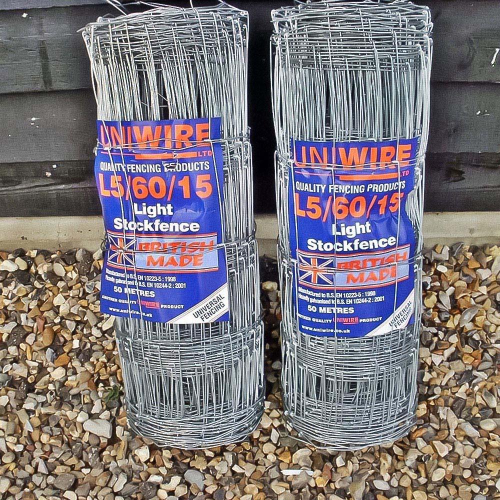 Inspirational Gifting L5/60/15 Lightweight Stock Wire Fencing Roll 60cm x 50m Image 3