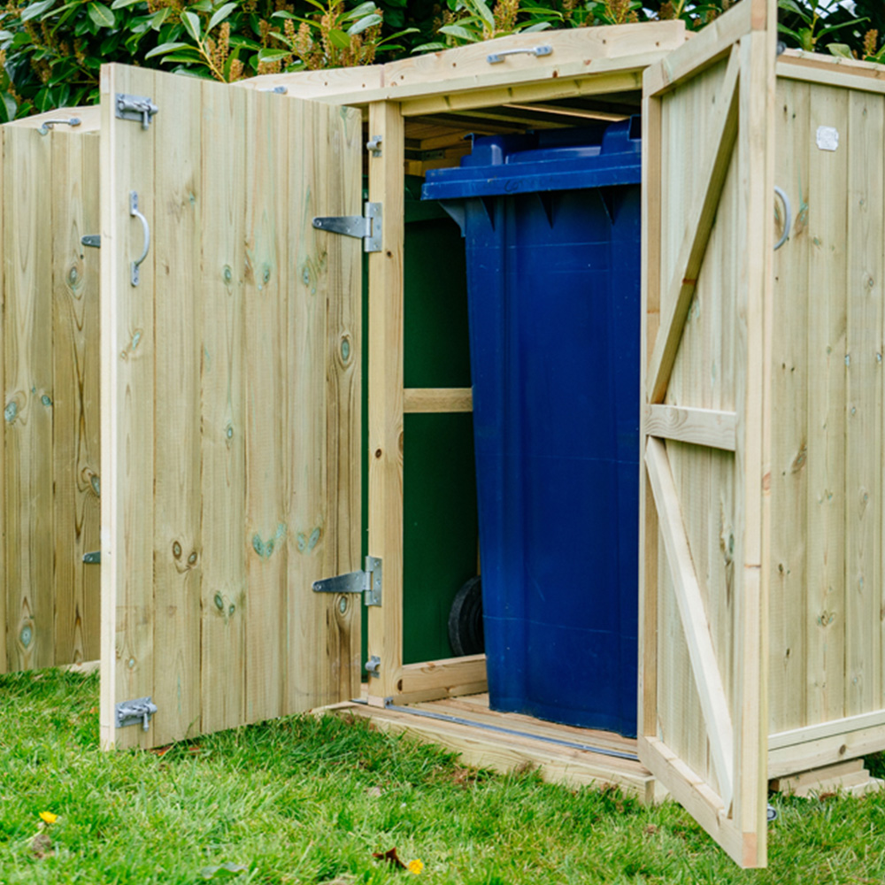 The Garden Village Shireburn 360L Sextet Wheelie Bin Shed Image 7