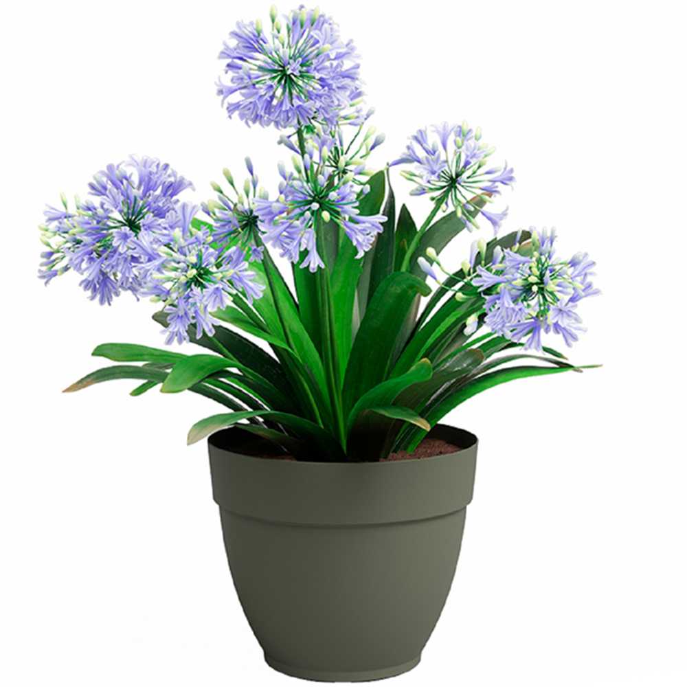 Artevasi Capri Campana Dry Green Round Plastic Plant Pot 40cm Image 2