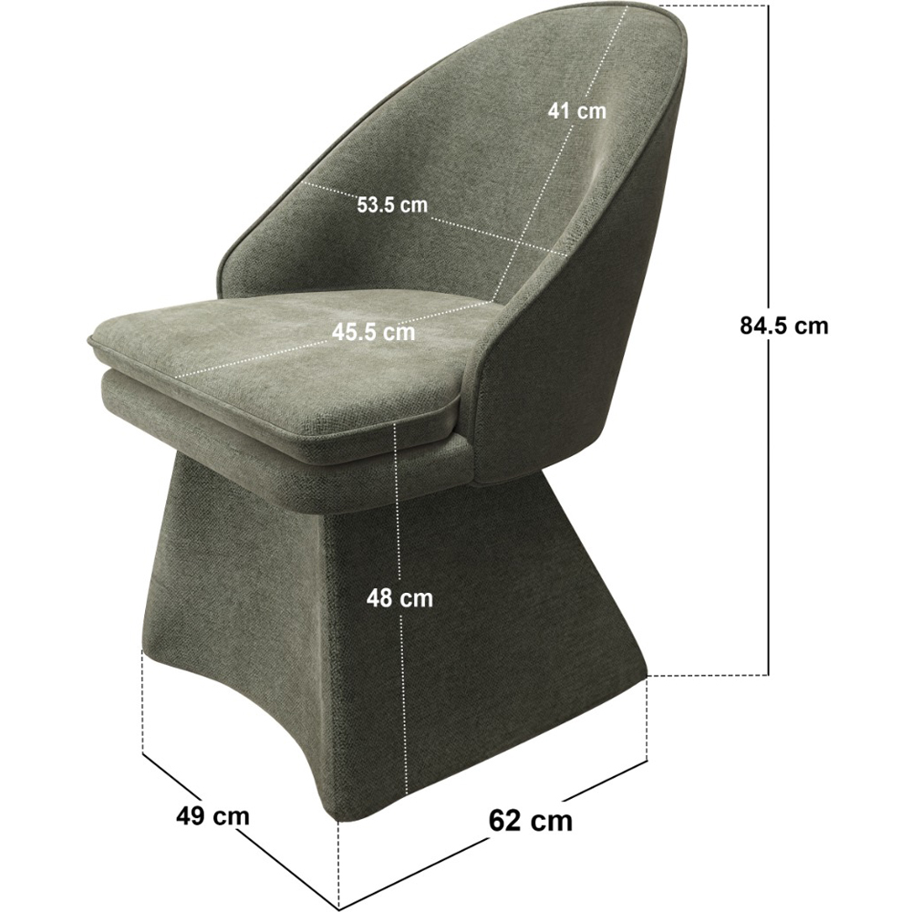 SOLACE+CO Aiko Green Dining Chair Image 5