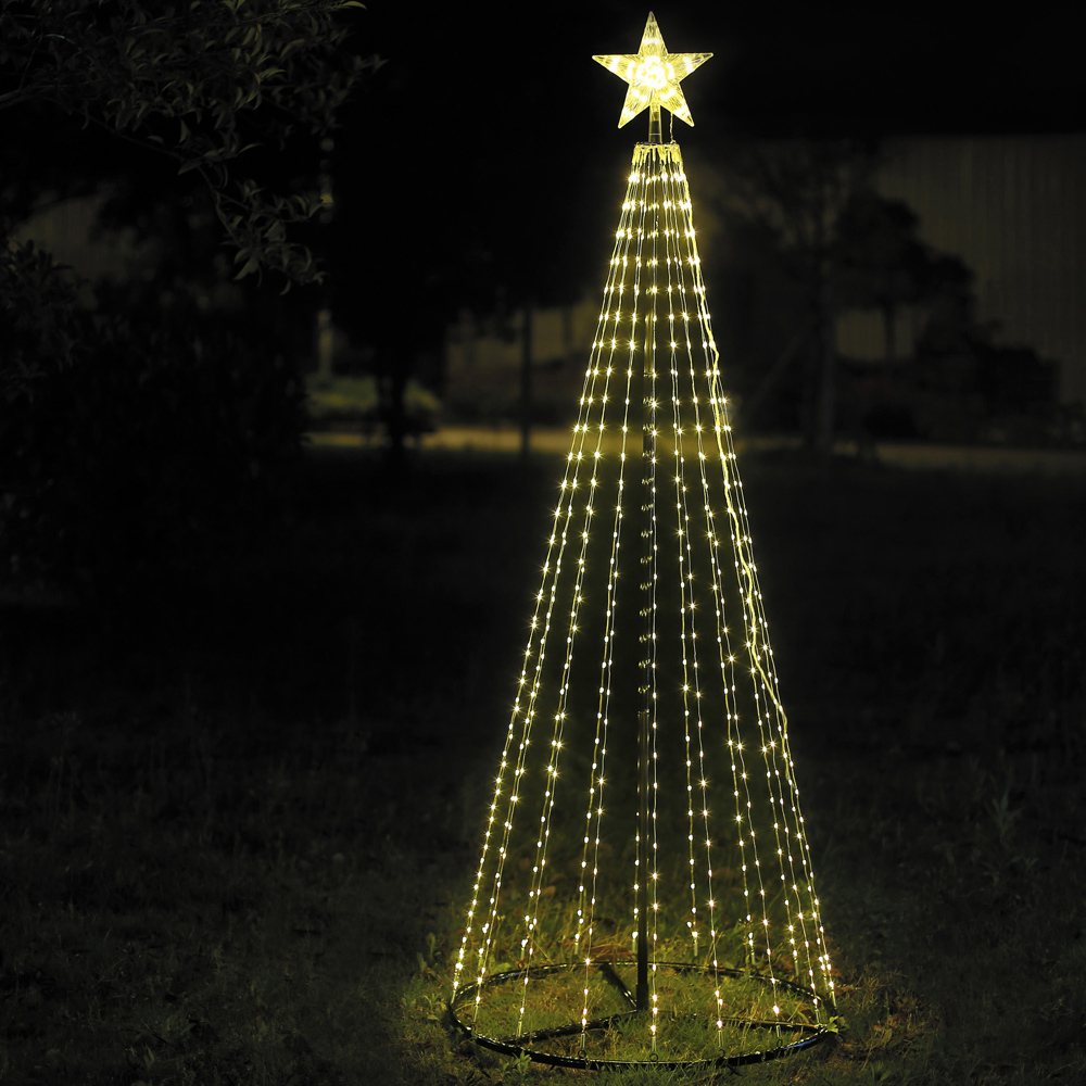 The Christmas Workshop 573 LED Warm White Outdoor Cone Tree 6ft Image 4