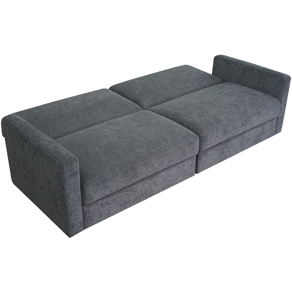 Aspire Vault 2 Seater Charcoal Sofa Bed with Dual Storage Image 5