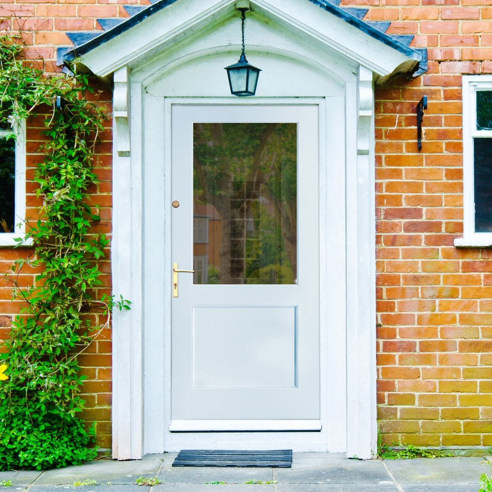 White Fibre 2xG Double Glazed Clear External Door 1981 x 838 x 44mm Image 2