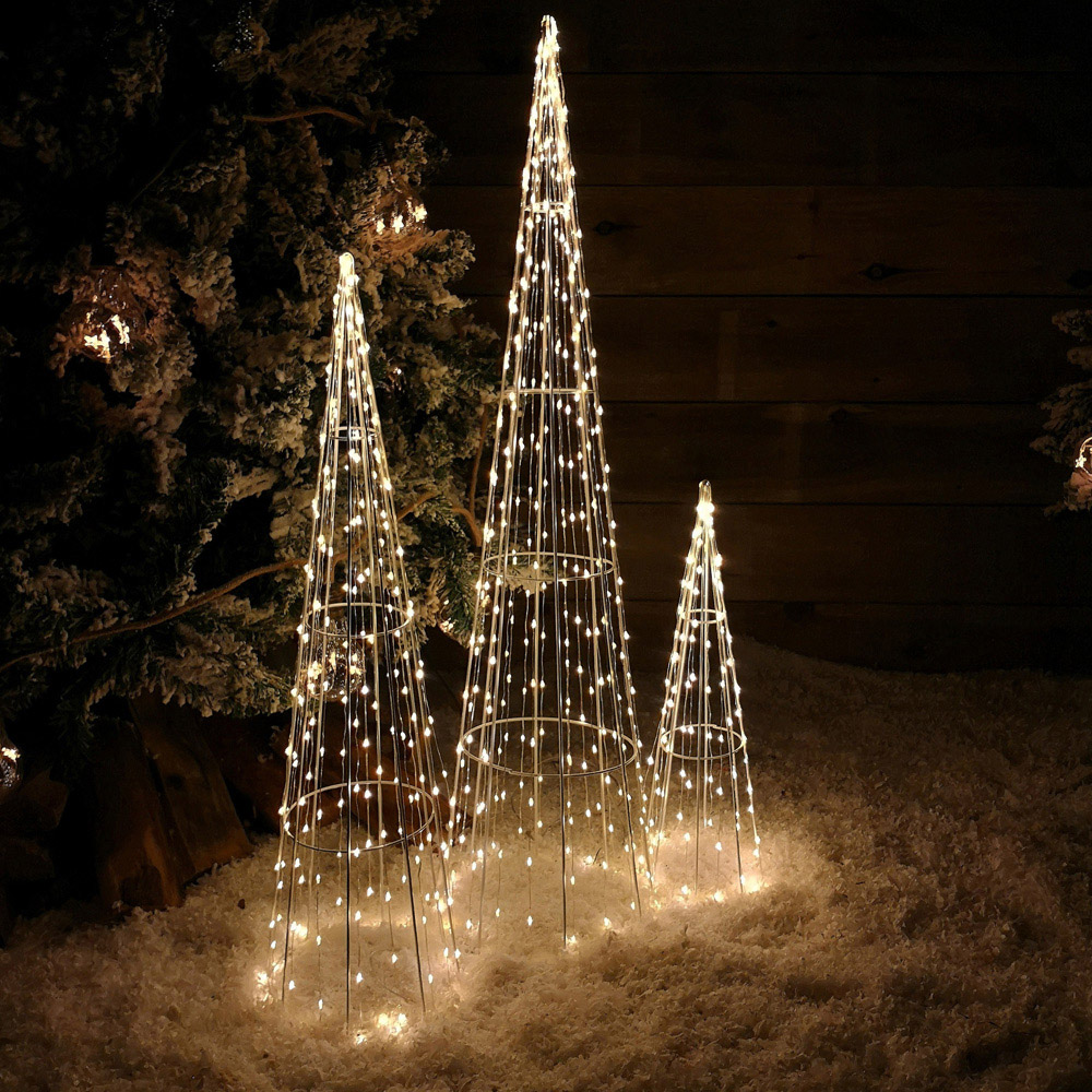 Samuel Alexander Tree Cone Christmas Decoration Set of 3 Image 5