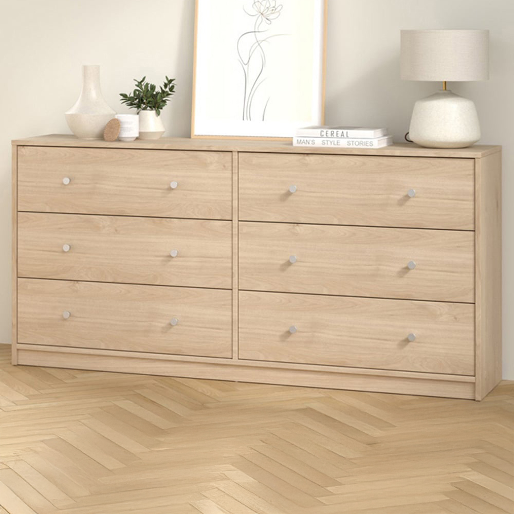 Furniture To Go May 6 Drawer Jackson Hickory Oak Chest of Drawers Image 1