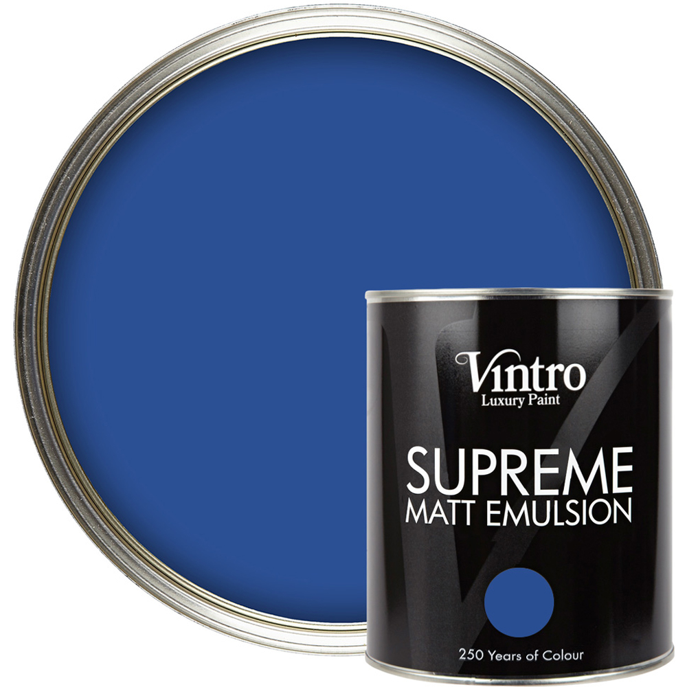 Vintro Paint Cobalt Matt Emulsion Interior Paint 1L Image 1
