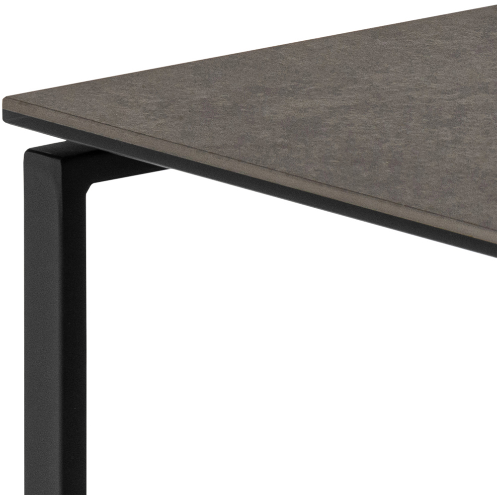 Florence Katrine Black Ceramic Square Nest of Coffee Tables Set of 2 Image 6