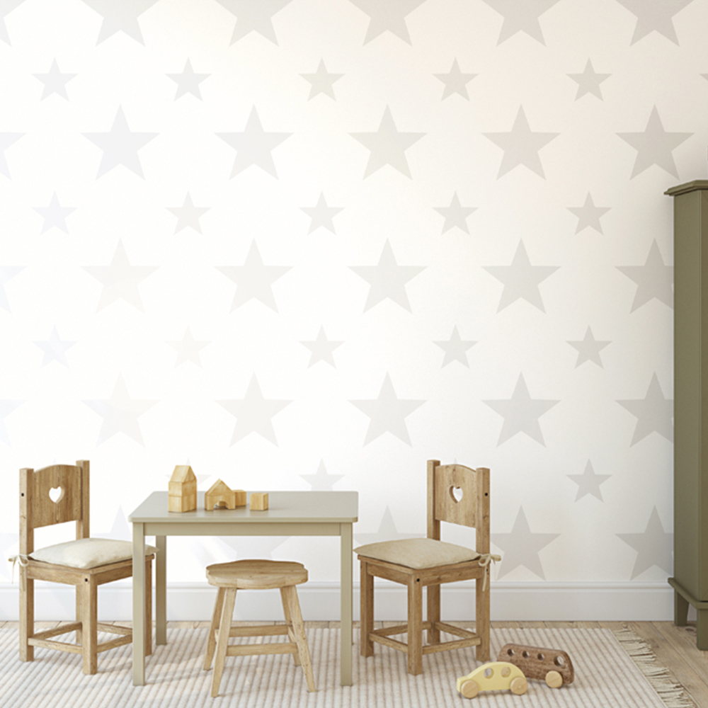 Galerie Style Sisters Star White Wallpaper Image 2