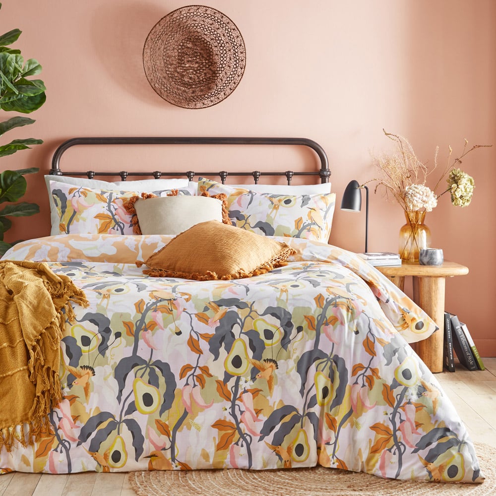 furn. Huerta Double Multicolour Tropical Duvet Cover Set Image 4