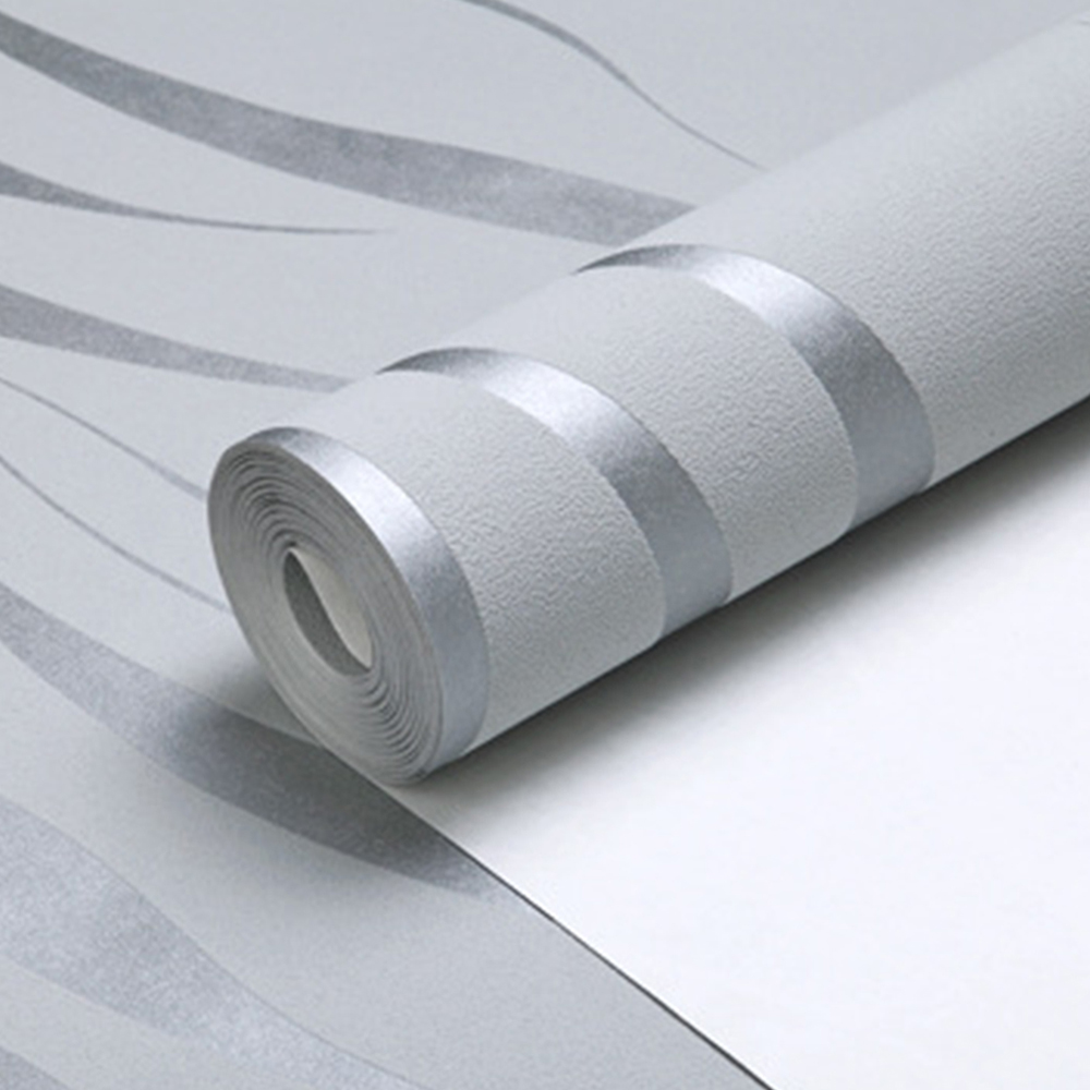 Living and Home Non Woven Silver Grey Wallpaper Image 2