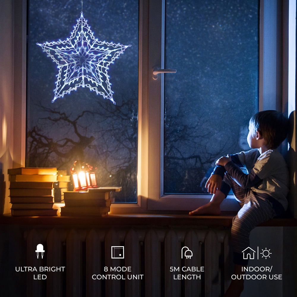 The Christmas Workshop Blue and White LED Star Silhouette Light Image 6