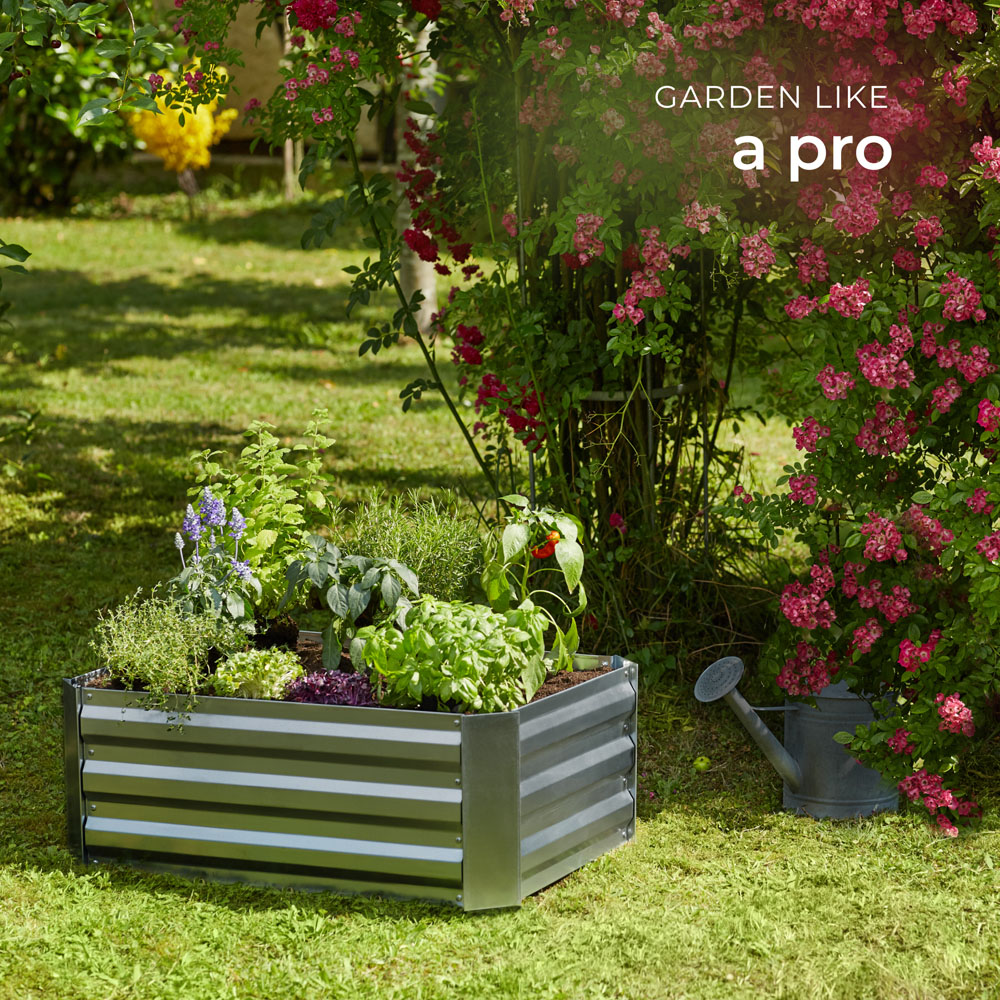 tectake Valeriana 60 x 80cm Galvanised Steel Raised Garden Bed Image 6