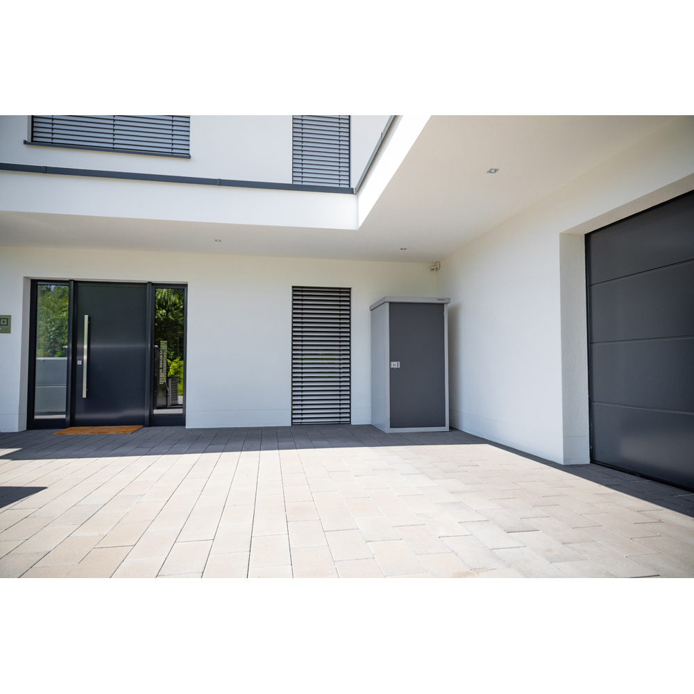 Trimetals Daiken Guardian 3 x 3ft Grey Compact Metal Garden Shed Image 3