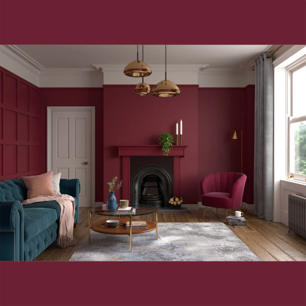 Dulux Heritage Walls and Ceilings Florentine Red Velvet Matt Emulsion Paint 5L Image 4