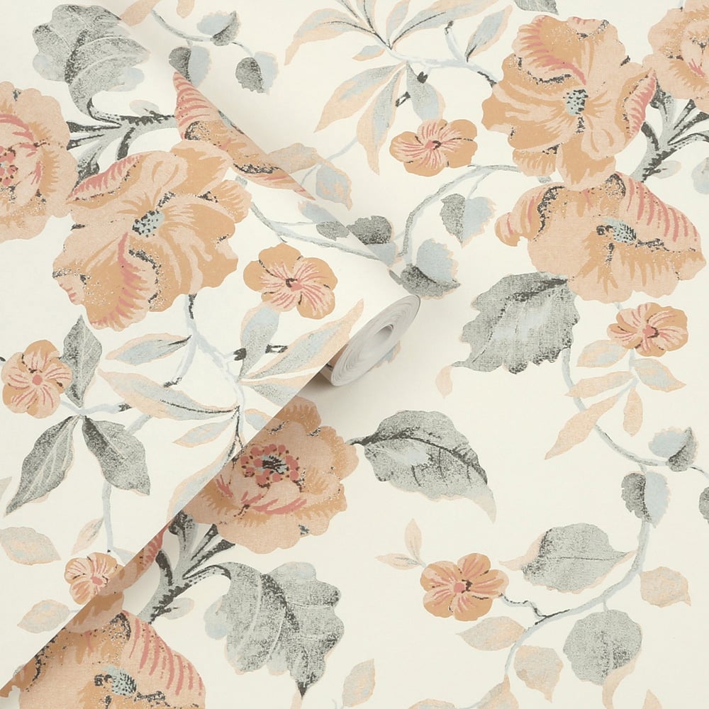 Laura Ashley Alyworth Trail Apricot Wallpaper Image 2
