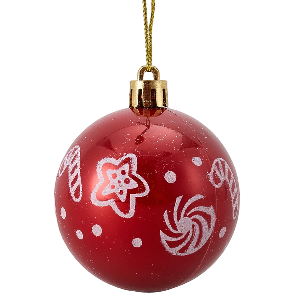 Living and Home Red and White Christmas Tree Decoration Ornaments 40 Pack Image 5
