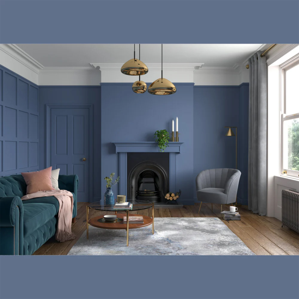 Dulux Heritage Walls and Ceilings DH Indigo Velvet Matt Emulsion Paint 2.5L Image 4