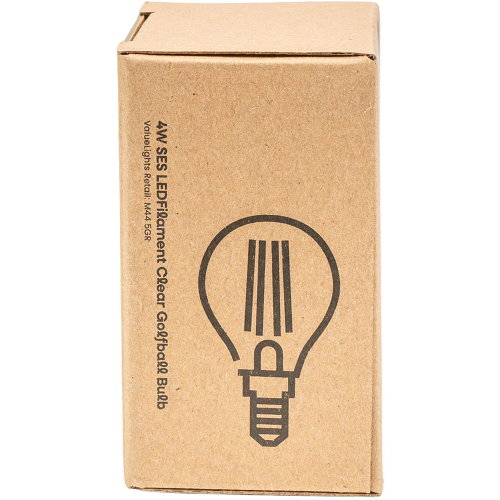 ValueLights 4 Pack SES E14 Retro Style 4W LED Filament Golfball Warm White 2700K Light Bulbs Image 4