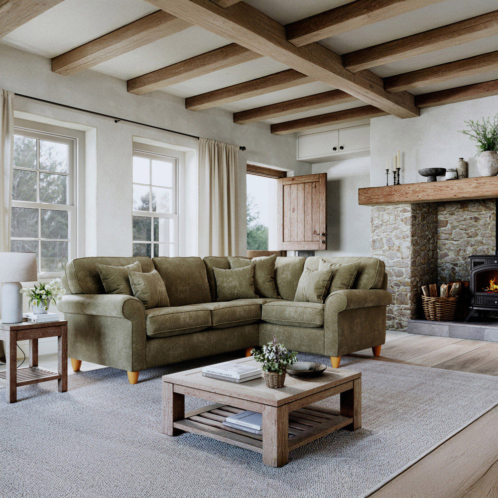 Sinatra 3 Seater Glory Winter Moss Left Hand Corner Sofa Image 3