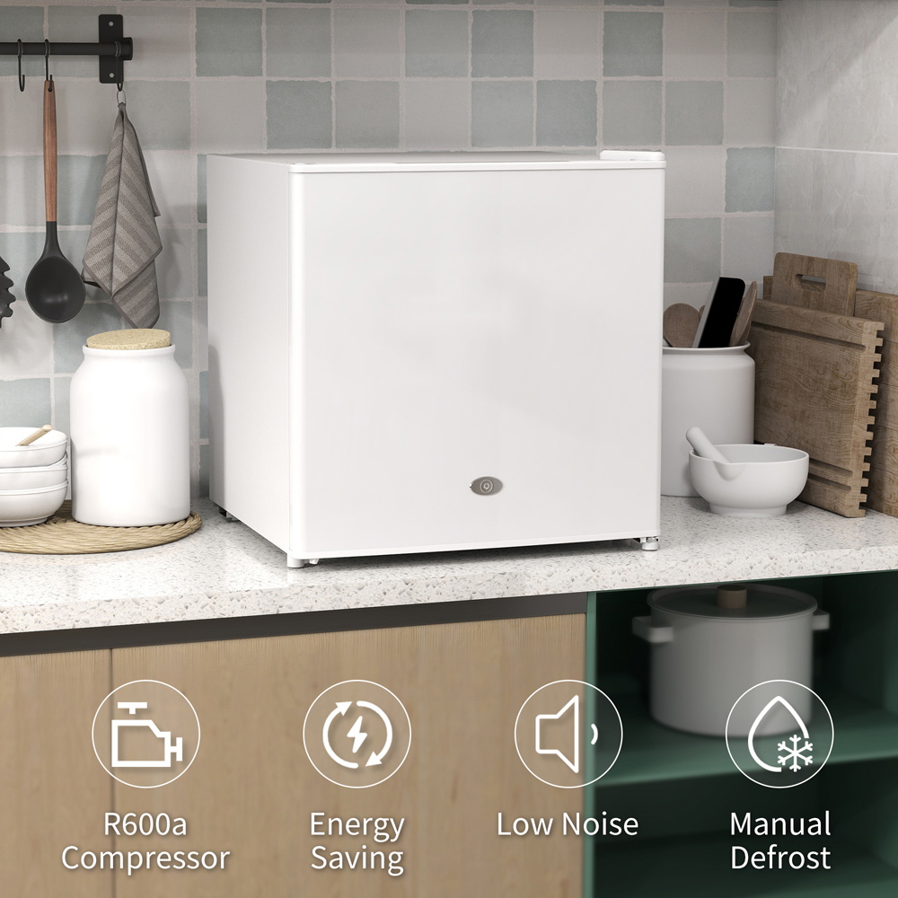 HOMCOM 800-127V72WT White 35L Tabletop Freezer with Removable Wire Shelf Image 7
