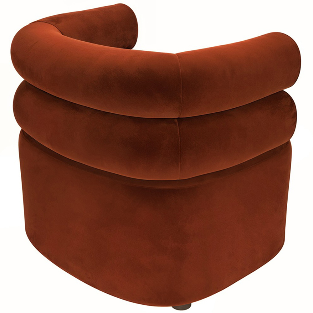 Solace+Co Tova Burnt Orange Velvet Accent Chair Image 3