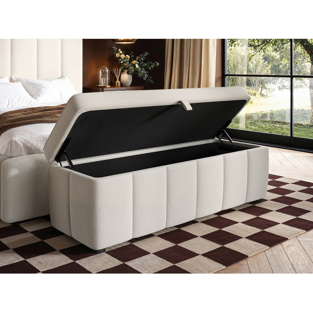SOLACE+CO Emilie Cream Boucle Blanket Box Image 5