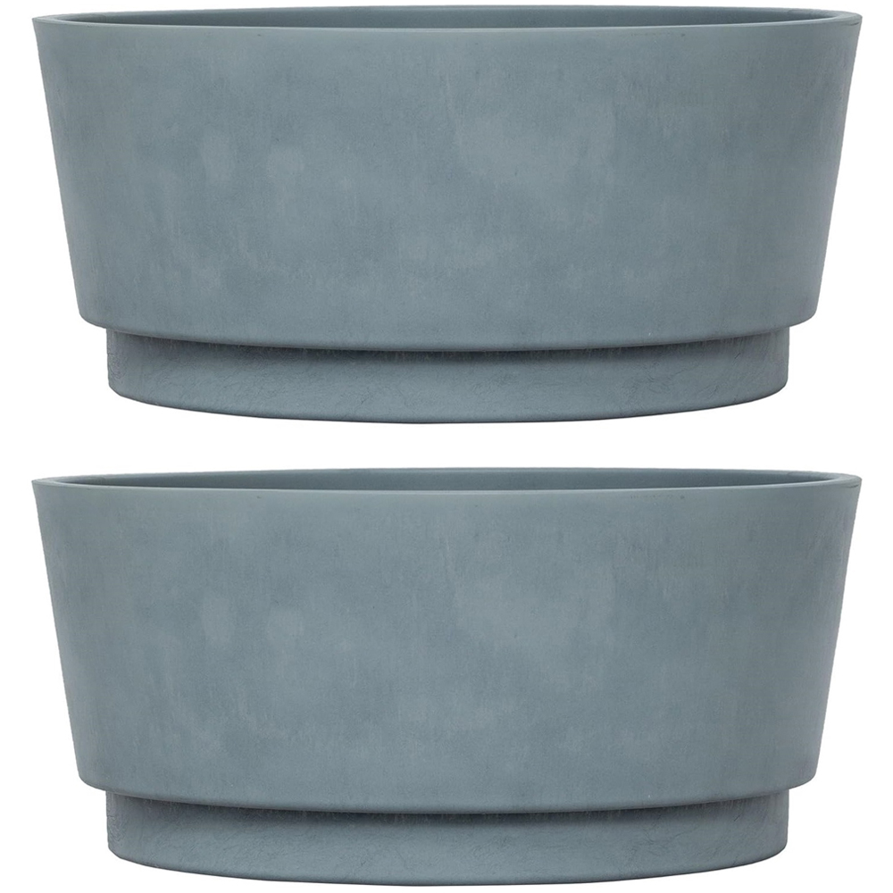 Garden Gear Concrete Caesar Bowl Planter 34.5cm 2 Pack Image 1