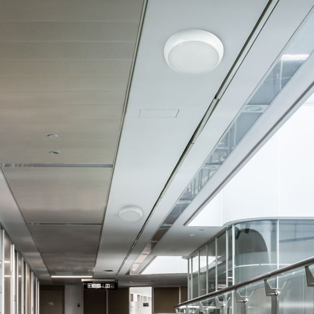 V-TAC All in One White Round CCT and Wattage Switchable Bulkhead Light with Emergency Image 2