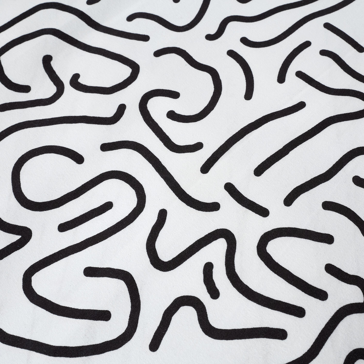Berlin Doodle Duvet Set - White and Black / Single Image 4