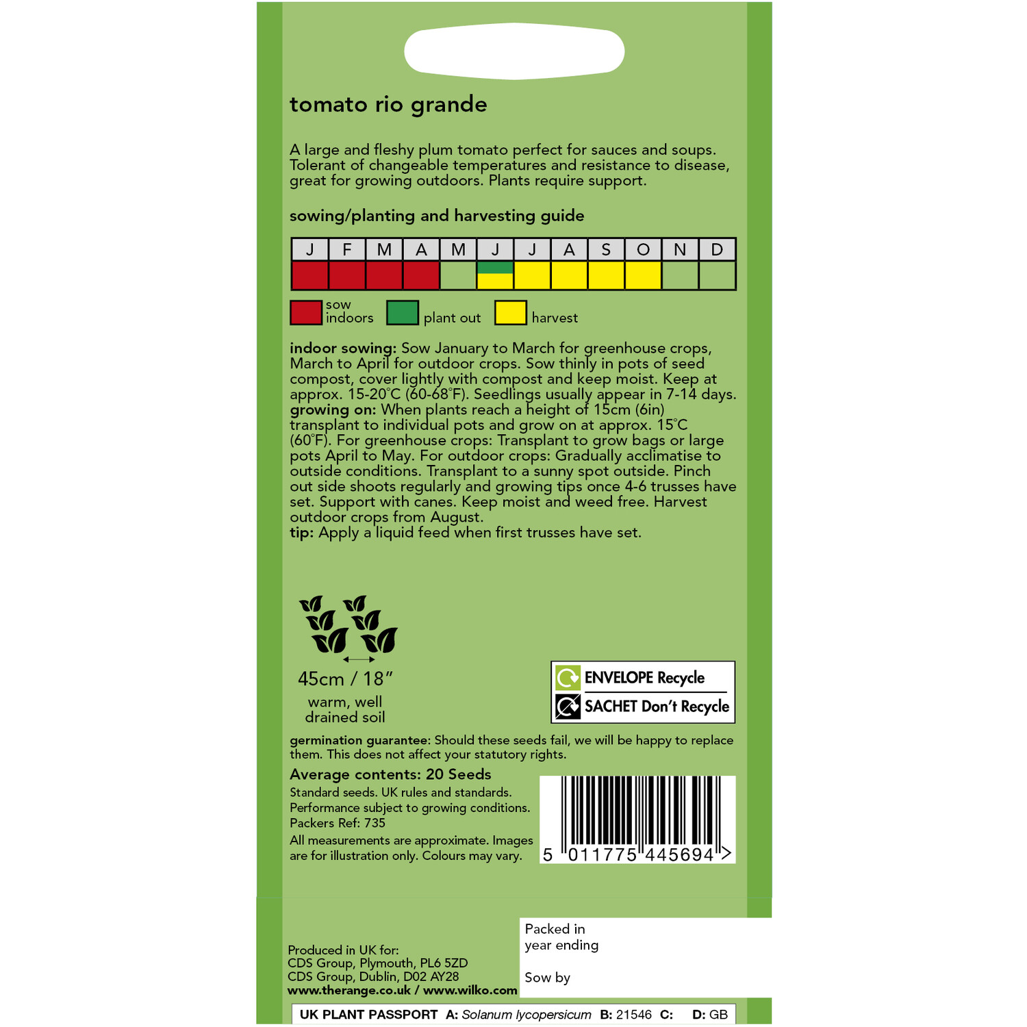 Wilko Tomato Rio Grande Seeds Image 2