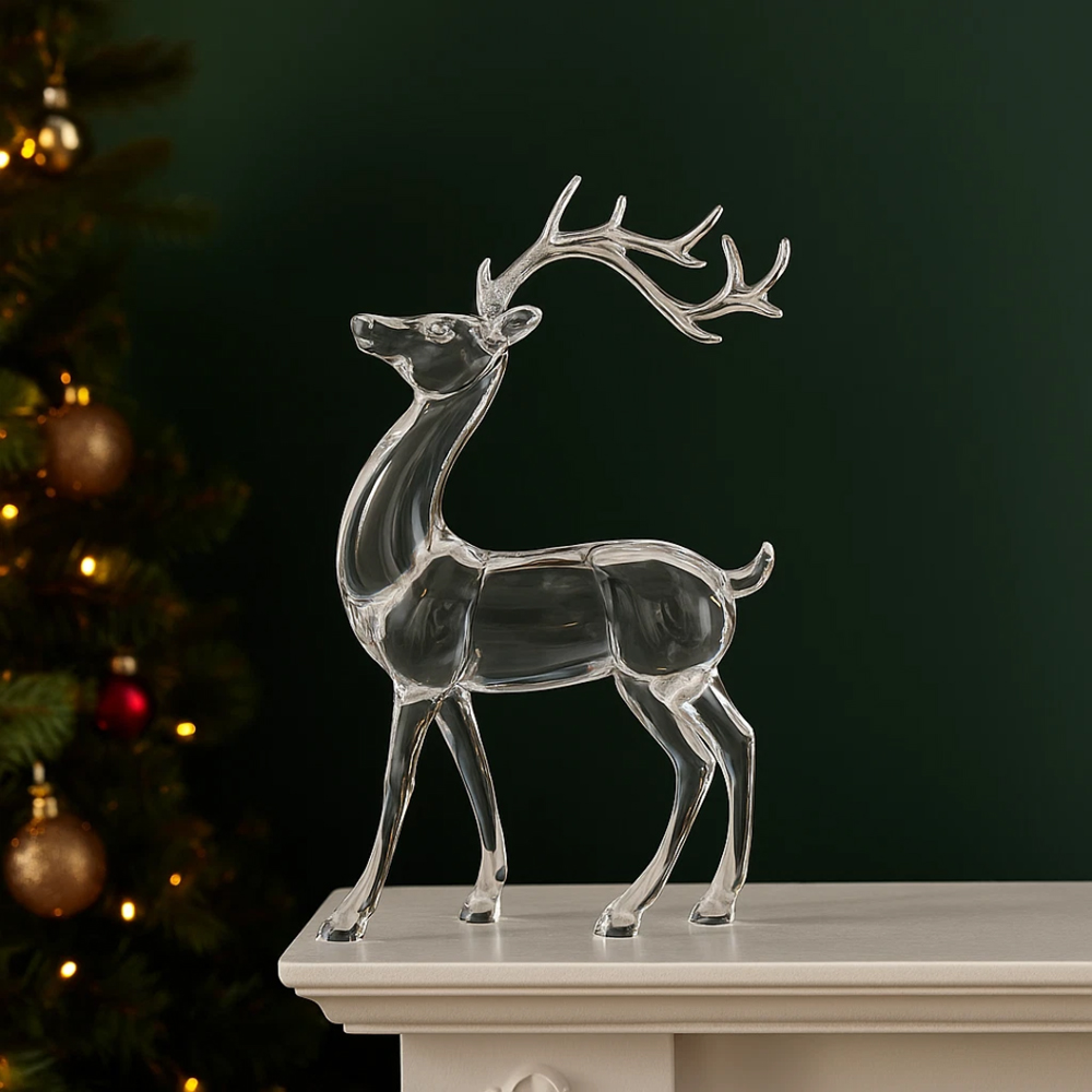 Marco Paul Light Up Acrylic Reindeer Standing Christmas Decoration Image 2
